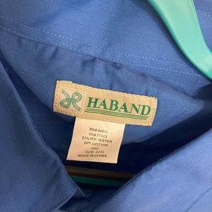 Haband men’s blue button up shirt new without tags size 22xl